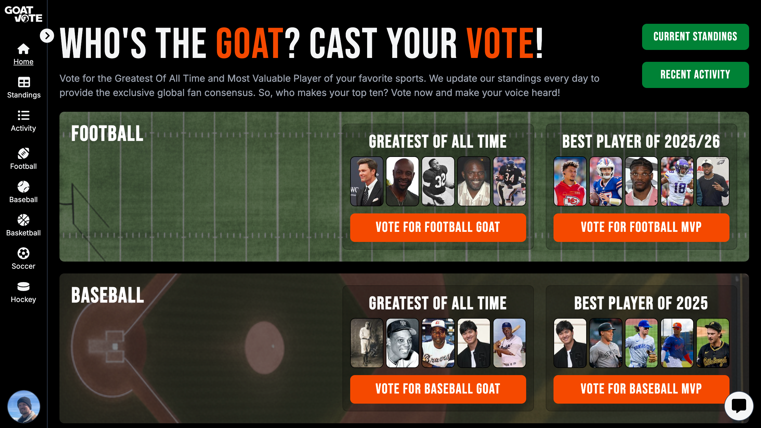 screenshot of goatvote.ca